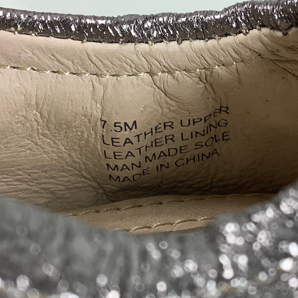 Alex Marie silver leather round toe ballerina flats size 7.5M EUC - Picture 9 of 11